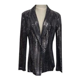 SKLS014 a large number of customized long-sleeved sequined blazers, individual design lapel single row single button costume blazer, blazer specialty store sequin blazer  SKLS014 a large number of customized long-sleeved sequined blazers, individual design lapel single row single button costume blazer, blazer specialty store sequin blazer